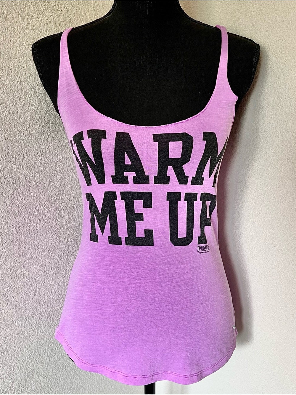 RARE EXC • VS PINK “Warm Me Up” Tank & Sequin Heart Shorts Sleep Set • - Picture 2 of 15